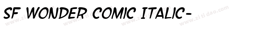 SF Wonder Comic Italic字体转换